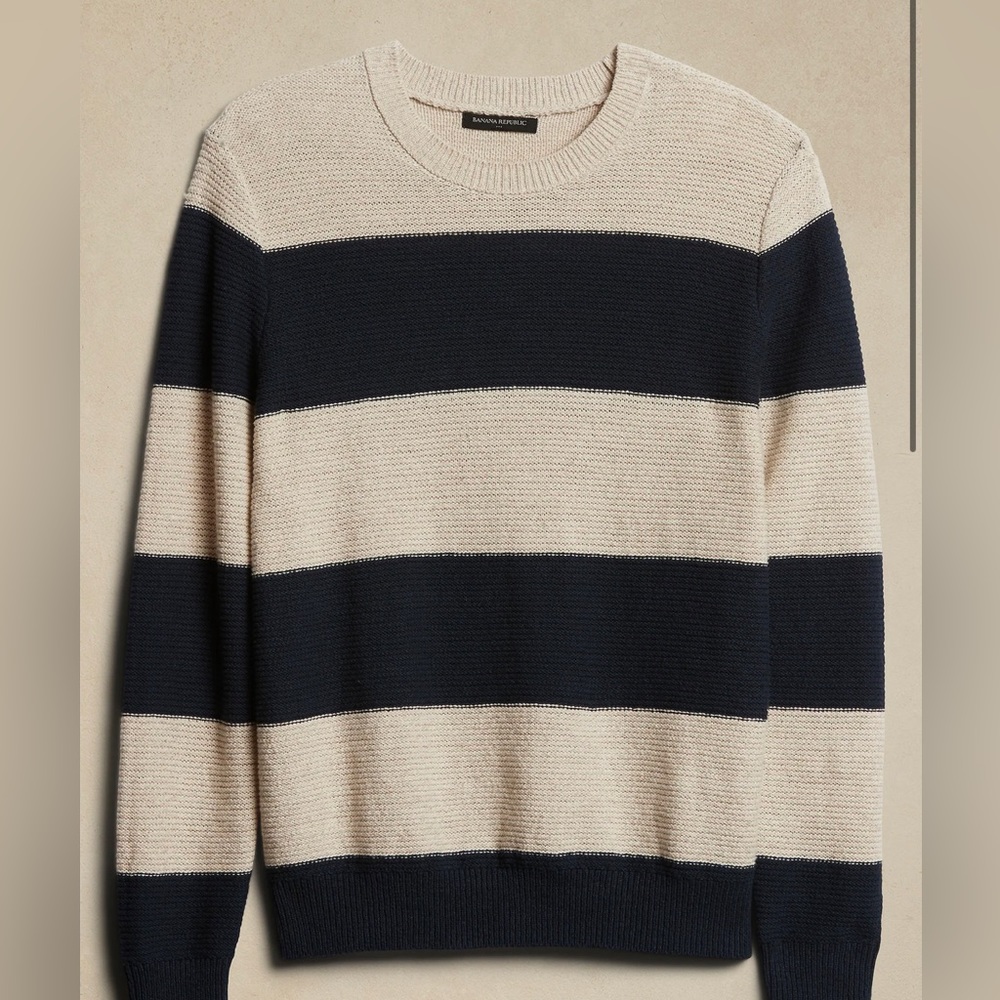 banana republic linen blend crewneck